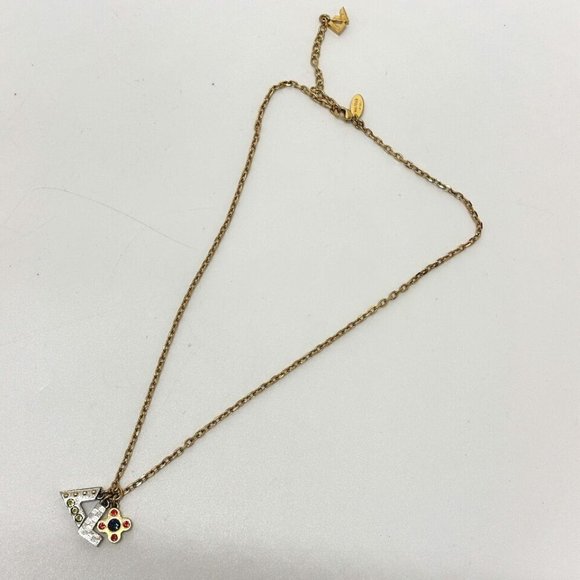 LOUIS VUITTON accessories rhinestones Pandantif Love Letters Chain Necklace - Picture 3 of 16